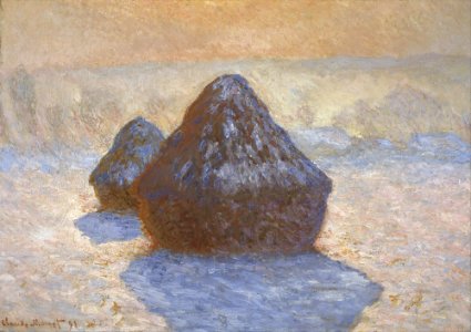 Claude Monet - Haystacks- Snow Effect - Google Art Project
