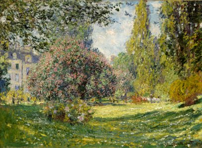 Claude Monet - Landscape, The Parc Monceau. Free illustration for personal and commercial use.
