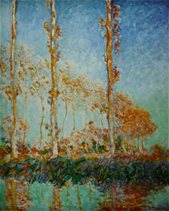 Claude Monet - Les Peupliers. Free illustration for personal and commercial use.