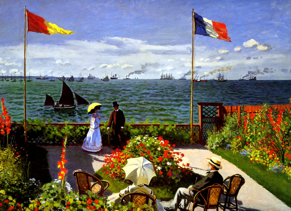 Claude Monet - 1867 - Garden at Sainte-Adresse