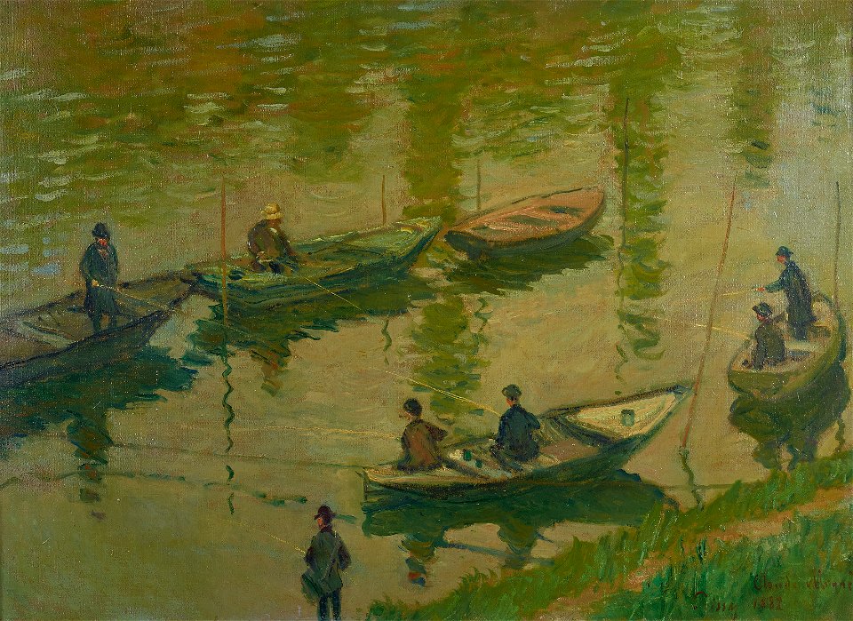 Claude Monet - Angler auf der Seine bei Poissy - 1288 - Österreichische Galerie Belvedere