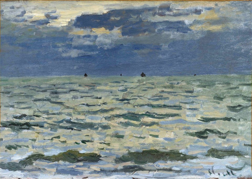 Claude Monet - Marine, Le Havre - Ordrupgaard. Free illustration for personal and commercial use.