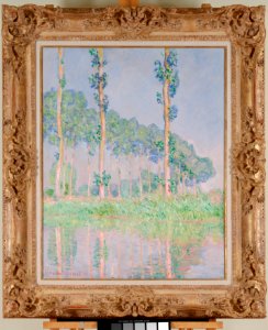Claude Monet - Poplars, Pink Effect - 2019.67.14.McD - Dallas Museum of Art. Free illustration for personal and commercial use.