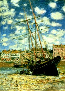 Claude Monet - Bateau couché à marée basse