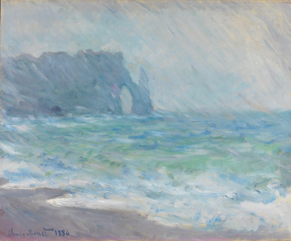 Claude Monet - Rain, Étretat - NG.M.00368 - National Museum of Art, Architecture and Design