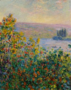Claude Monet - Flower Beds at Vétheuil - Google Art Project. Free illustration for personal and commercial use.
