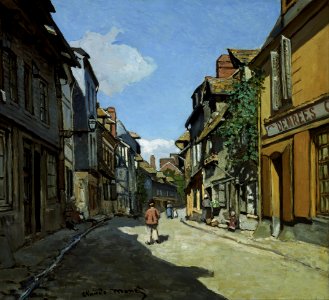 Claude Monet - Rue de la Bavole, Honfleur - Google Art Project. Free illustration for personal and commercial use.