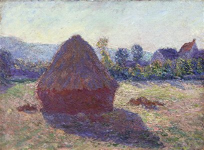 Claude Monet - Haystack in the Evening Sun - Gösta Serlachius Fine Arts foundation. Free illustration for personal and commercial use.