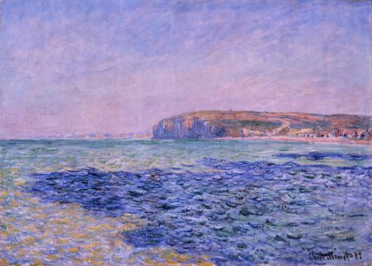 Claude Monet - Shadows on the Sea. The Cliffs at Pourville - Google Art Project. Free illustration for personal and commercial use.