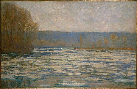 Claude Monet - Ice breaking up on the Seine near Bennecourt - Google Art Project
