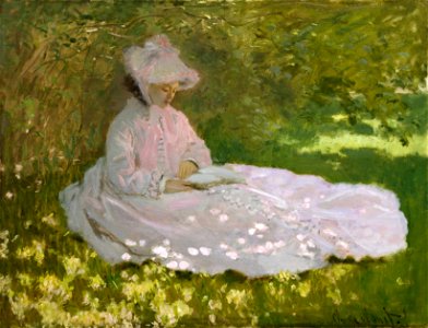Claude Monet - Springtime - Google Art Project. Free illustration for personal and commercial use.
