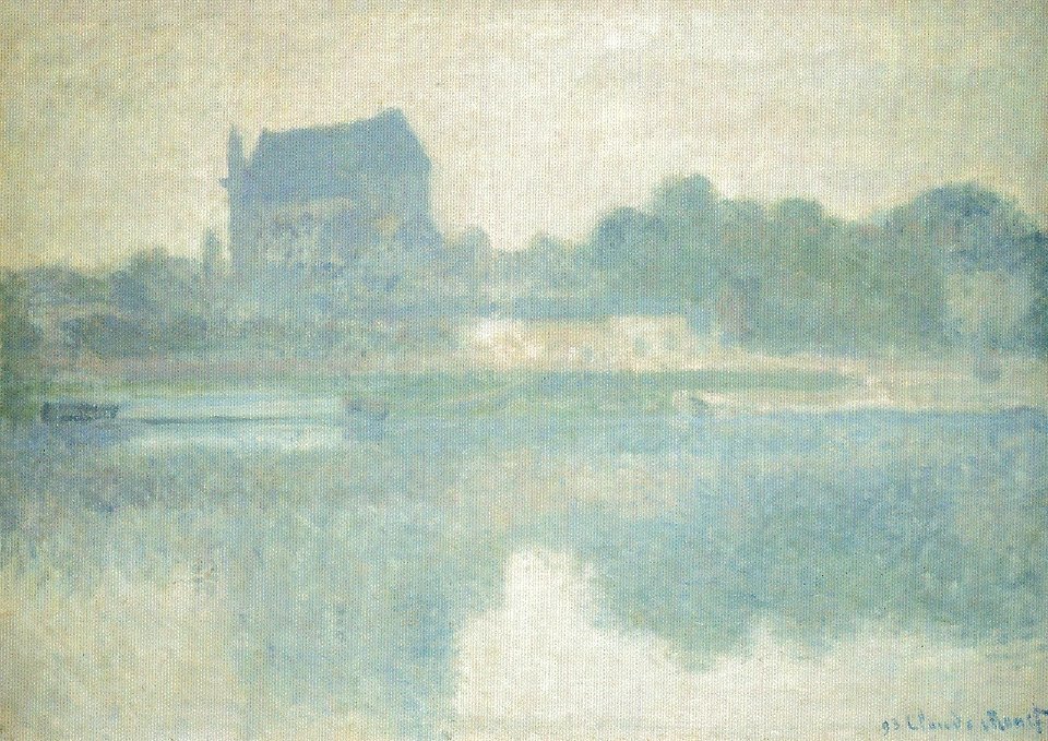 Claude Monet - Church of Vernon, Fog - Rosengart collection