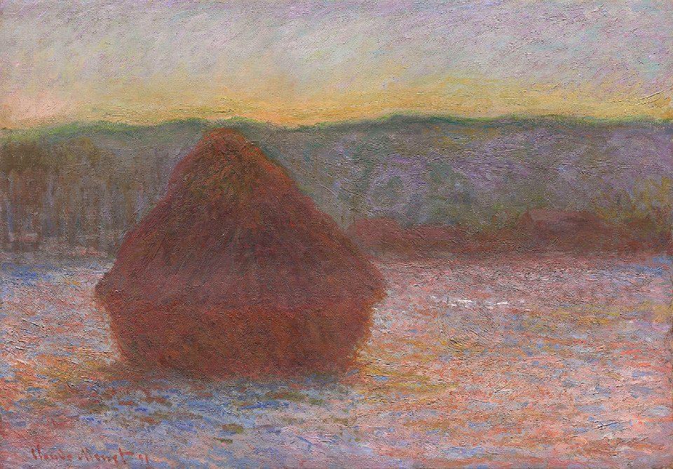Claude Monet - Stack of Wheat (Thaw, Sunset) - 1983.166 - Art Institute of Chicago