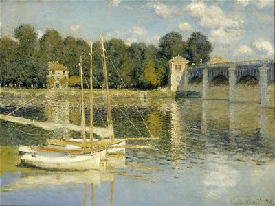 Claude Monet - The Argenteuil Bridge - Google Art Project. Free illustration for personal and commercial use.