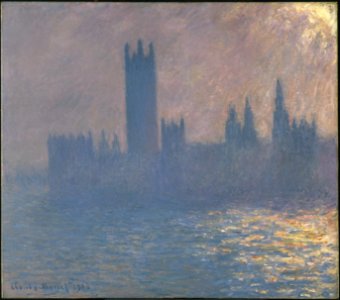 Claude Monet - Houses of Parliament, Sunlight Effect (Le Parlement, effet de soleil) - Google Art Project. Free illustration for personal and commercial use.