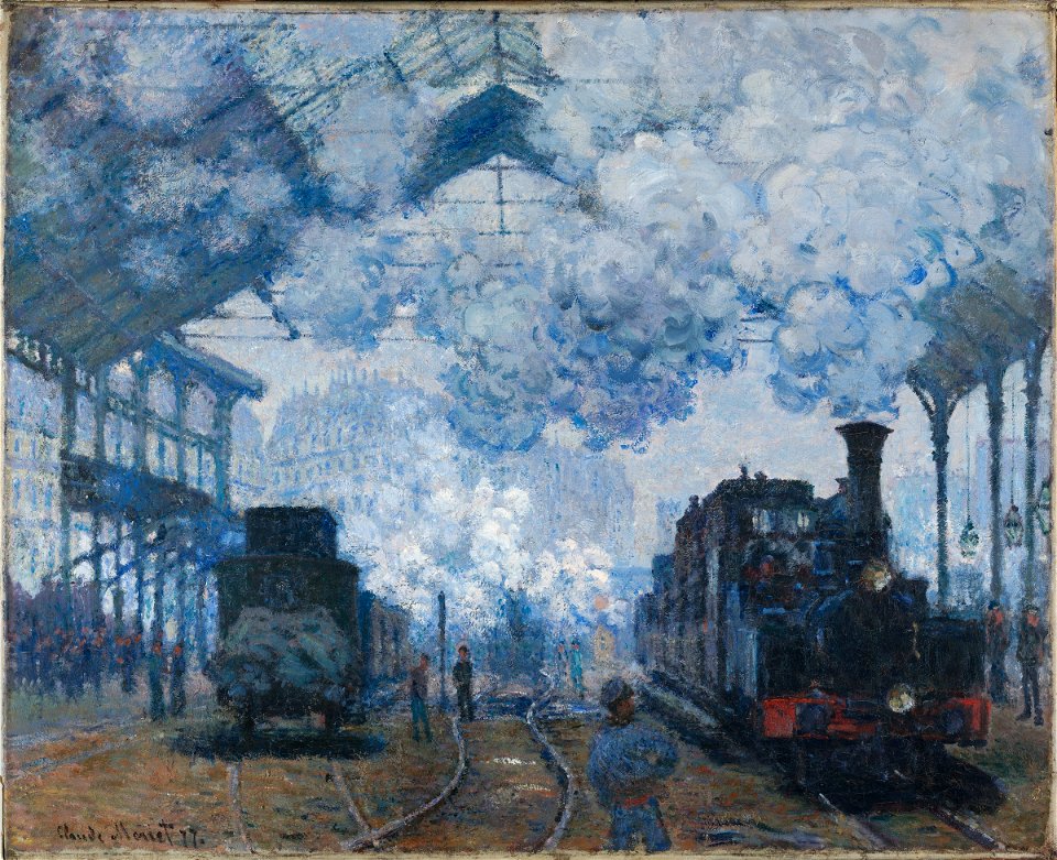 Claude Monet - The Gare Saint-Lazare, Arrival of a Train - 1951.53 - Fogg Museum
