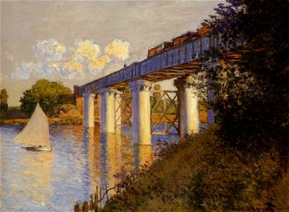 Claude Monet - The Railway Bridge at Argenteuil (Philadelphia). Free illustration for personal and commercial use.