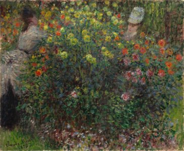 Claude Monet - Ladies in Flowers - Google Art Project. Free illustration for personal and commercial use.