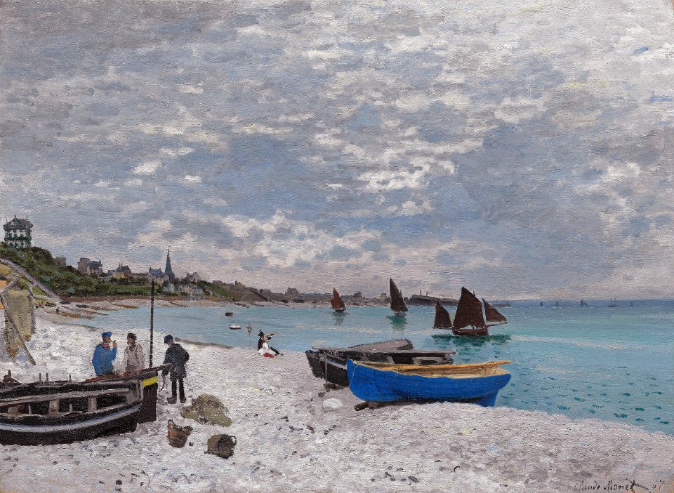 Claude Monet - The Beach at Sainte-Adresse - 1933.439 - Art Institute of Chicago