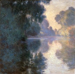 Claude Monet - Matin sur la Seine, le beau temps (1897). Free illustration for personal and commercial use.