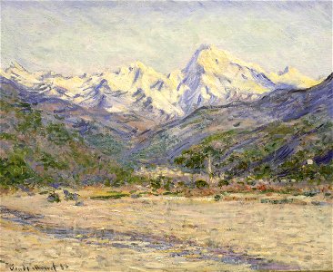 Claude Monet - The Valley of the Nervia. Free illustration for personal and commercial use.