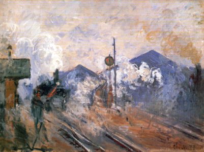 Claude Monet - Train Tracks at the Saint-Lazare Station