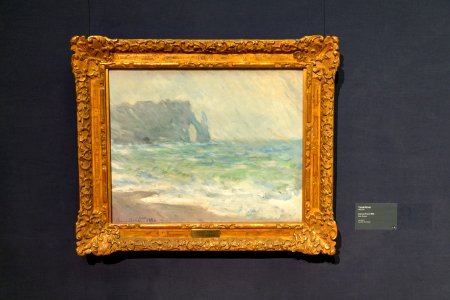 Claude Monet - Pluie, Étretat - Regnvær, Étretat - IMG 9669-Nasjonalmuseet Oslo