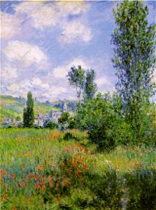 Claude Monet - Vue de Vétheuil. Free illustration for personal and commercial use.