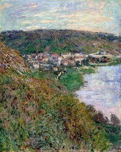 Claude Monet - View of Vétheuil - Google Art Project. Free illustration for personal and commercial use.