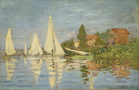 Claude Monet - Regattas at Argenteuil - Google Art Project. Free illustration for personal and commercial use.