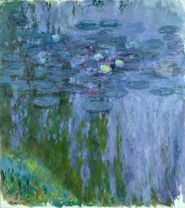 Claude Monet - Water Lilies, Willow Reflection