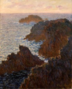 Claude Monet - Rocks at Belle-Isle, Port-Domois - 218-1975 - Saint Louis Art Museum. Free illustration for personal and commercial use.