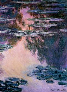 Claude Monet - Water-Lilies (Bridgestone Museum). Free illustration for personal and commercial use.