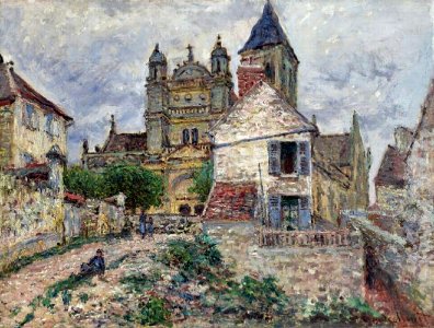 Claude Monet - Église de Vetheuil. Free illustration for personal and commercial use.