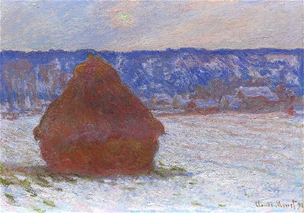 Claude Monet - Stack of Wheat (Snow Effect, Overcast Day) - 1933.1155 - Art Institute of Chicago