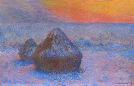 Claude Monet - Stacks of Wheat (Sunset, Snow Effect) - 1922.431 - Art Institute of Chicago