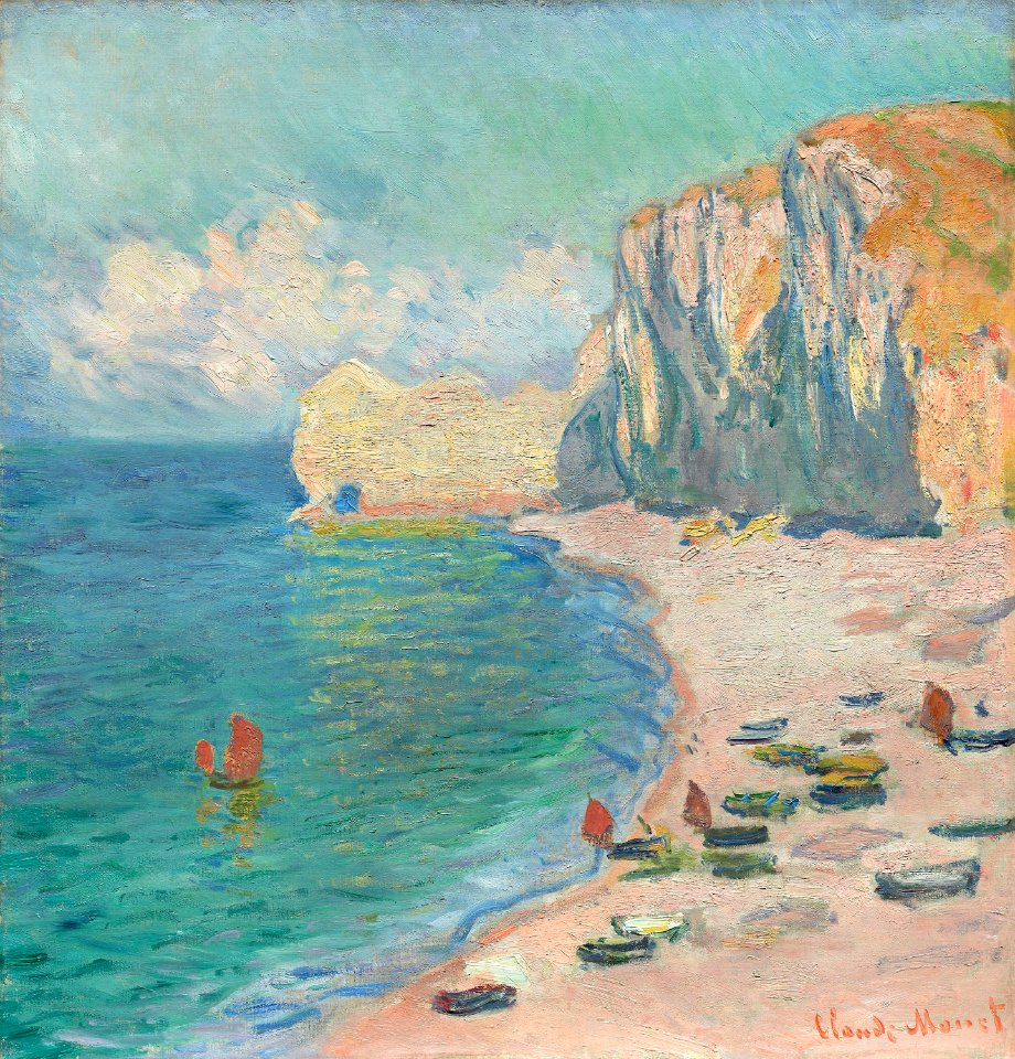 Claude Monet - Étretat, The Beach and the Falaise d'Amont - 1964.204 - Art Institute of Chicago