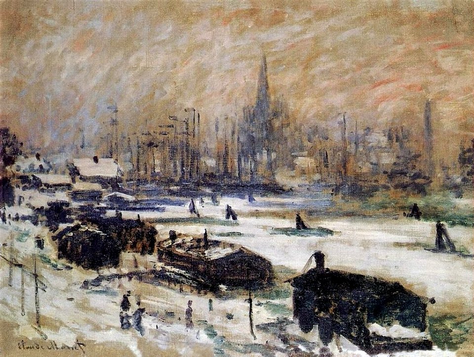 Claude Monet - Snow in Amsterdam - Rosengart collection