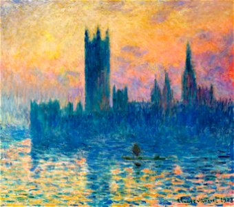 Claude Monet - The Houses of Parliament, Sunset. Free illustration for personal and commercial use.