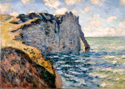 Claude Monet - The Cliff of Aval, Etrétat - Google Art Project. Free illustration for personal and commercial use.
