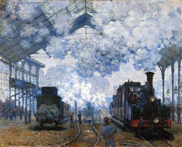 Claude Monet - The Gare Saint-Lazare, Arrival of a Train