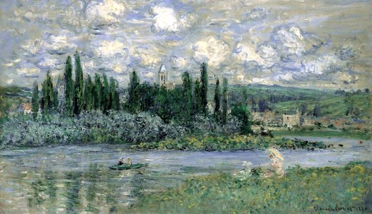 Claude Monet Vétheuil sur Seine 1880. Free illustration for personal and commercial use.