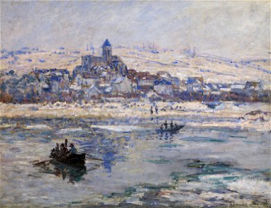 Claude Monet - Vétheuil en hiver. Free illustration for personal and commercial use.