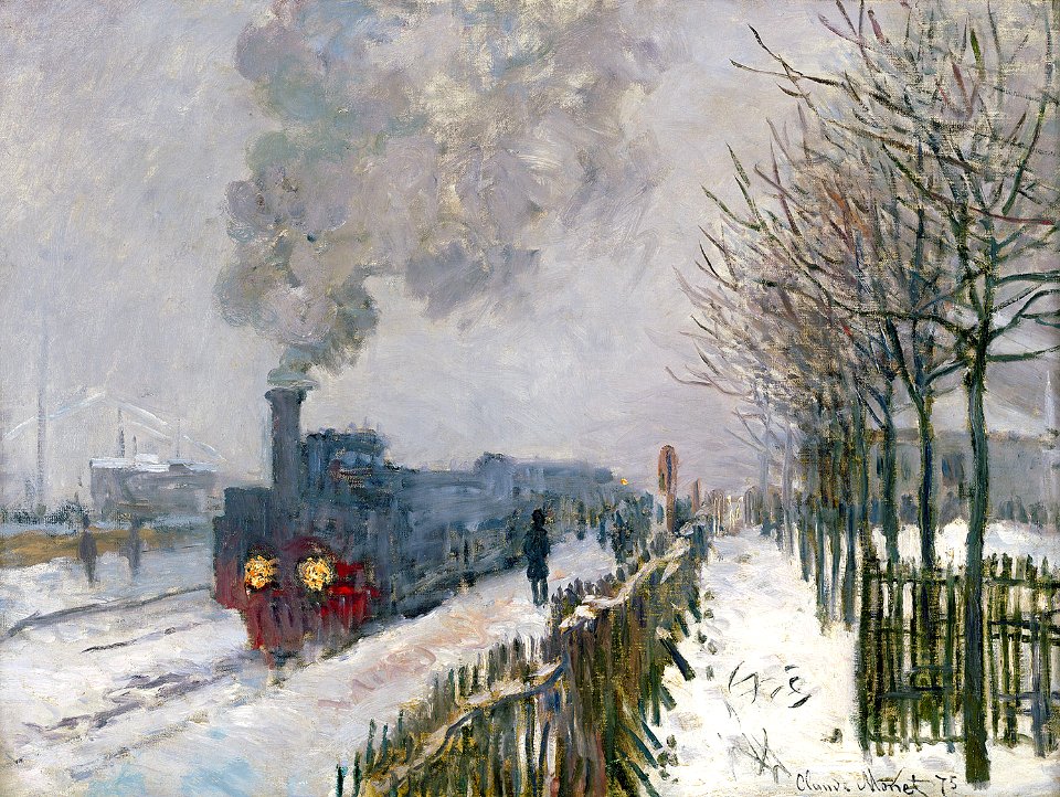 Claude Monet, 1875, Train in the Snow, oil on canvas, 59 × 78 cm, Musée Marmottan Monet