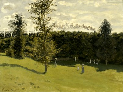 Claude Monet - Train in the Countryside - Google Art Project. Free illustration for personal and commercial use.