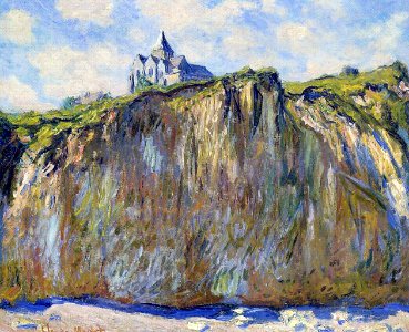 Claude Monet - Église de Varengeville, effet matinal. Free illustration for personal and commercial use.