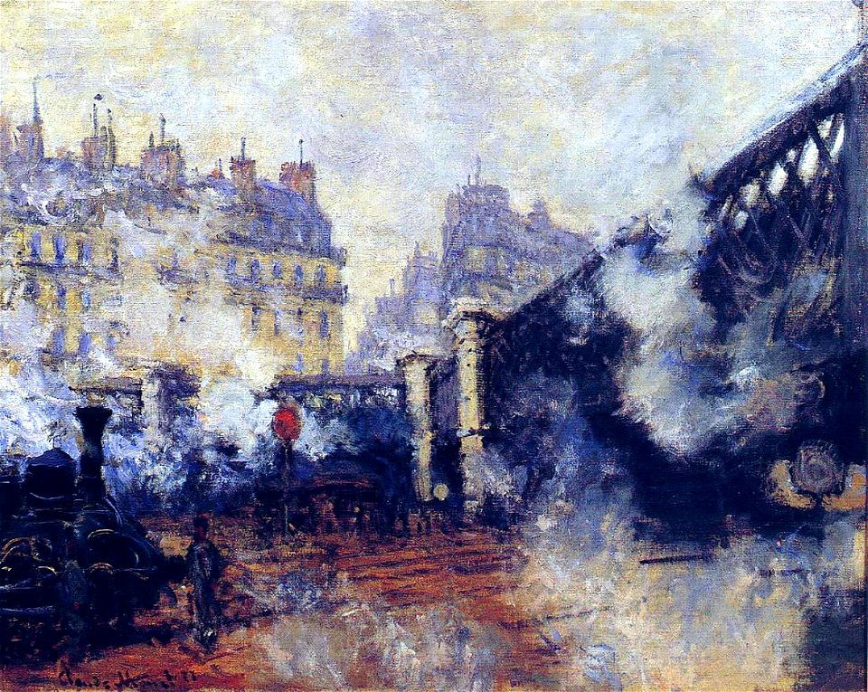Claude Monet-Le Pont de l'Europe-Gare Saint-Lazare-1877