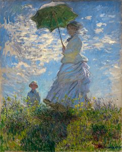 Claude Monet - Woman with a Parasol - Madame Monet and Her Son - Google Art Project. Free illustration for personal and commercial use.