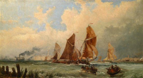 Claude T S Moore Schiffe am Hafen von Portsmouth