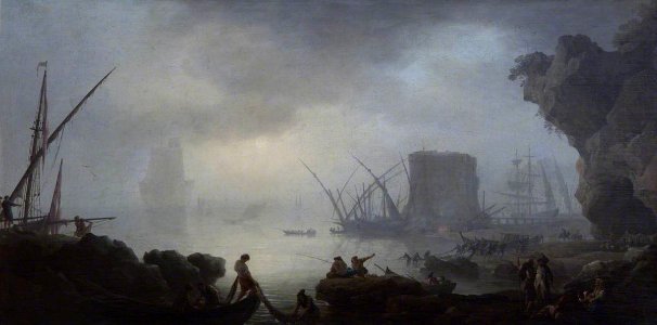 Claude-Joseph Vernet (1714-1789) (after) - Italian Harbour Scene on a Misty Morning - 1401190 - National Trust